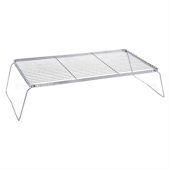 Grill portabil din oțel inoxidabil fără magnet pentru exterior – set grill cu cărbune, pătrat, mic, pentru camping (3–5 persoane)