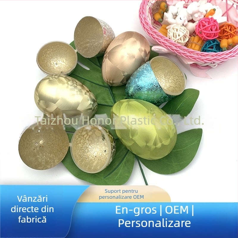 2026 Ouă de Paște din plastic aurii – ouă decorative Gashapon