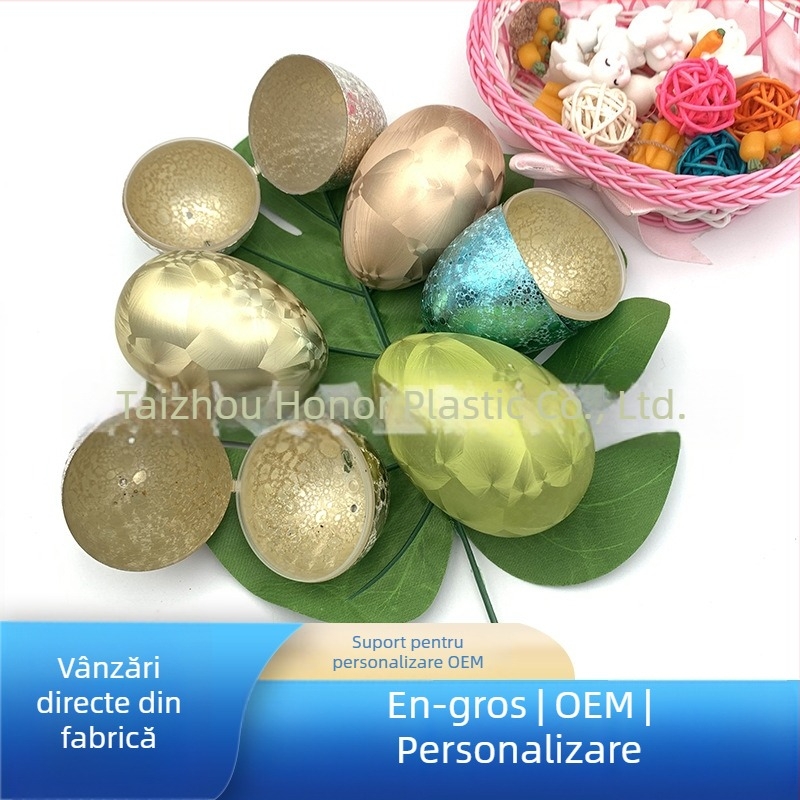 2026 Ouă de Paște din plastic aurii – ouă decorative Gashapon