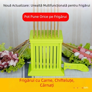 Unealtă de înșirare la grătar, model nou, potrivită pentru chifteluțe și cârnați, menține mâinile curate