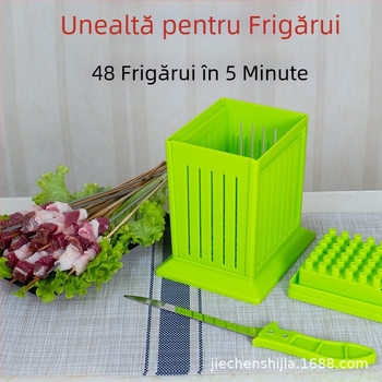 Unealtă de înșirare la grătar, model nou, potrivită pentru chifteluțe și cârnați, menține mâinile curate