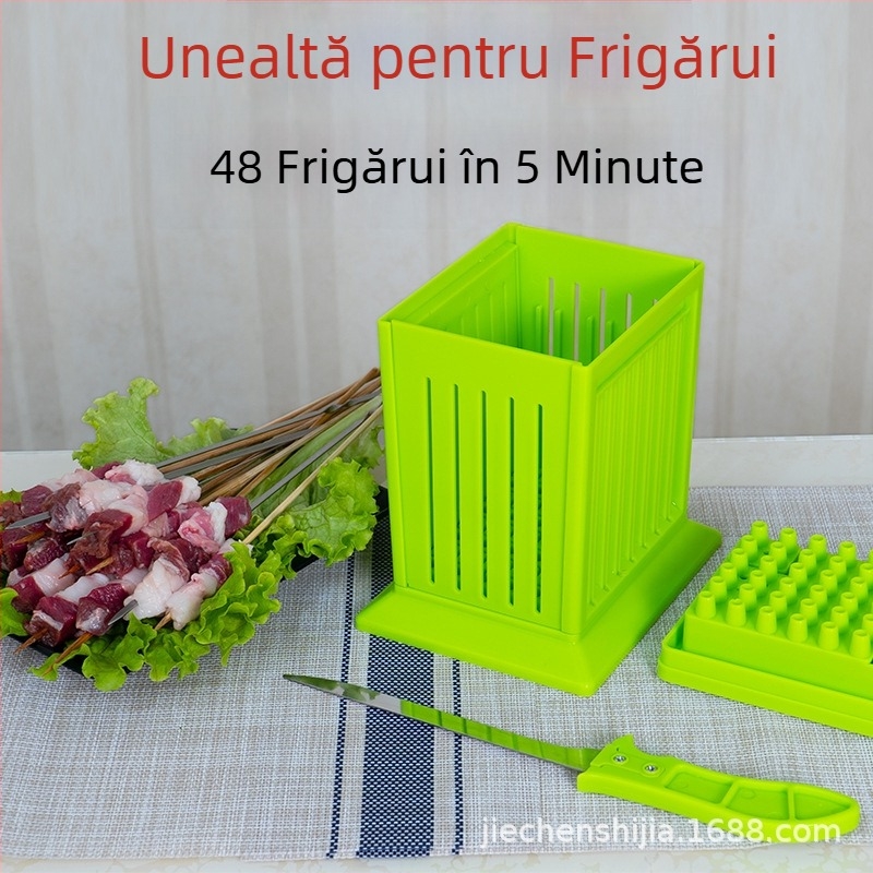Unealtă de înșirare la grătar, model nou, potrivită pentru chifteluțe și cârnați, menține mâinile curate