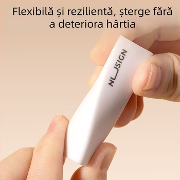 Deli NS151 Radieră triunghiulară cu colectare de praf pentru elevi