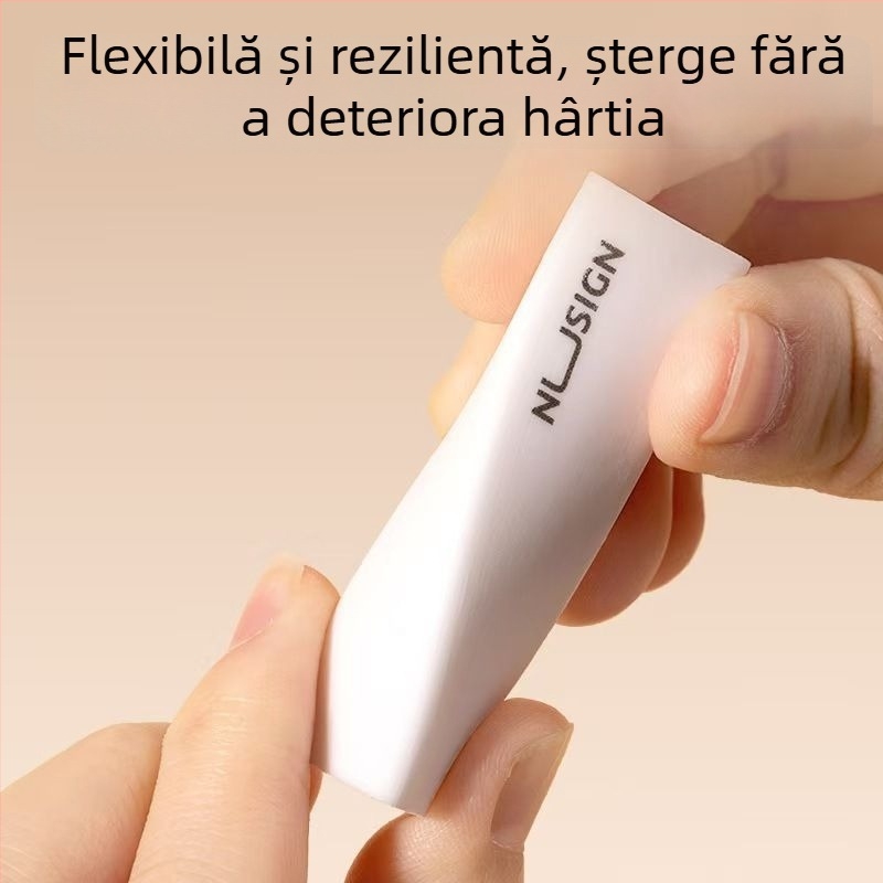 Deli NS151 Radieră triunghiulară cu colectare de praf pentru elevi
