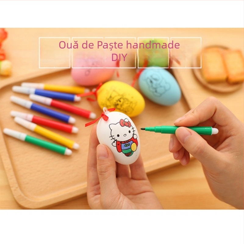 Ouă de Paște DIY pentru copii, pictură și colorare, ornamente de ouă lucrate manual, cadouri educaționale pentru elevi