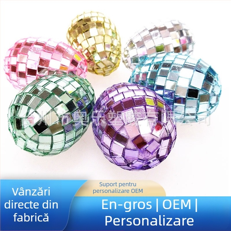 Ou de Paște din burete și plastic cu strasuri – dimensiuni 4, 6 și 8 cm