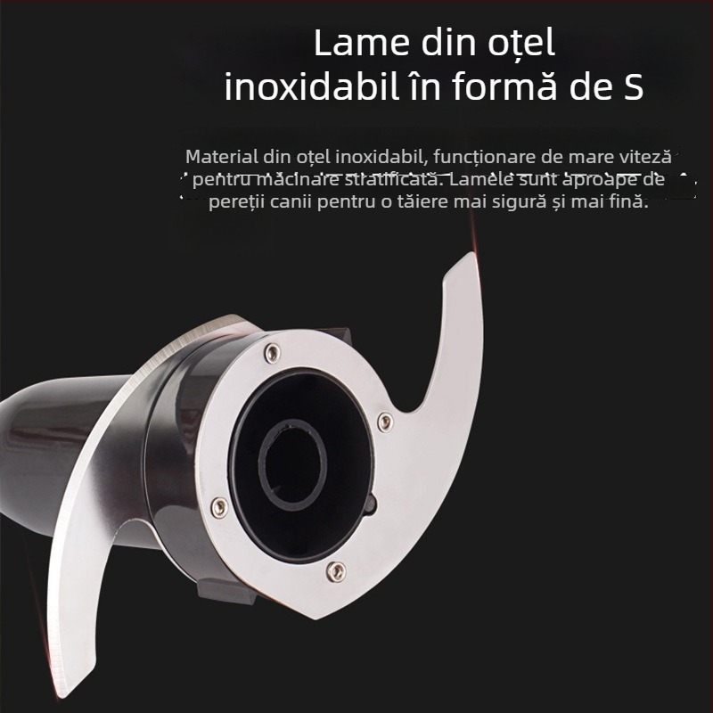 Shanghao Mașină electrică pentru pastă de usturoi și ghimbir, râșniță de bucătărie multifuncțională pentru pastă de usturoi, pastă de ghimbir, umplutură vegetală și măcinarea cărnii, capacitate 1–3 L, 350 W, 10.000 rpm