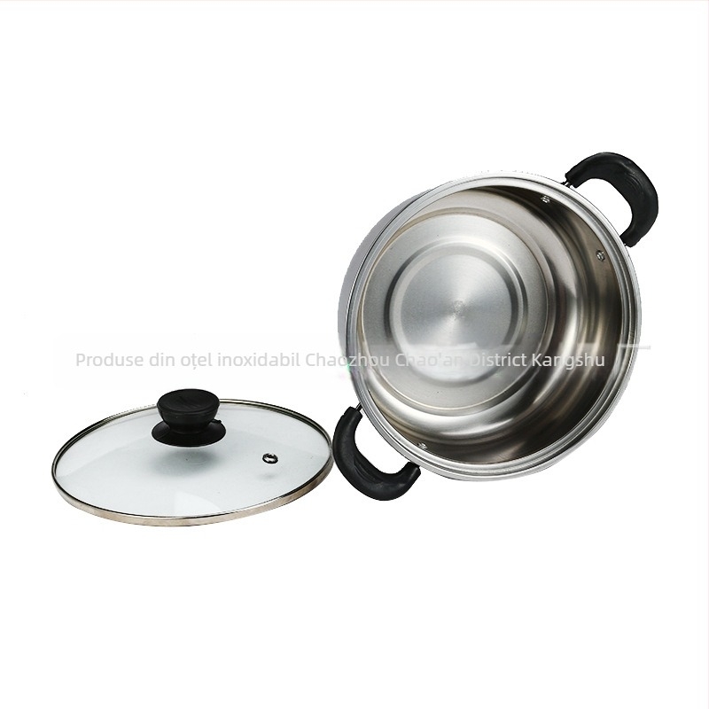 Set de oale din oțel inoxidabil pentru supă, stil american, cinci piese, 16–24 cm, cutie cadou personalizabilă.