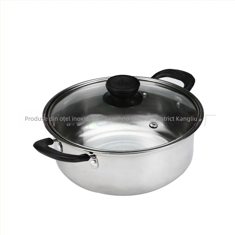 Set de oale din oțel inoxidabil pentru supă, stil american, cinci piese, 16–24 cm, cutie cadou personalizabilă.