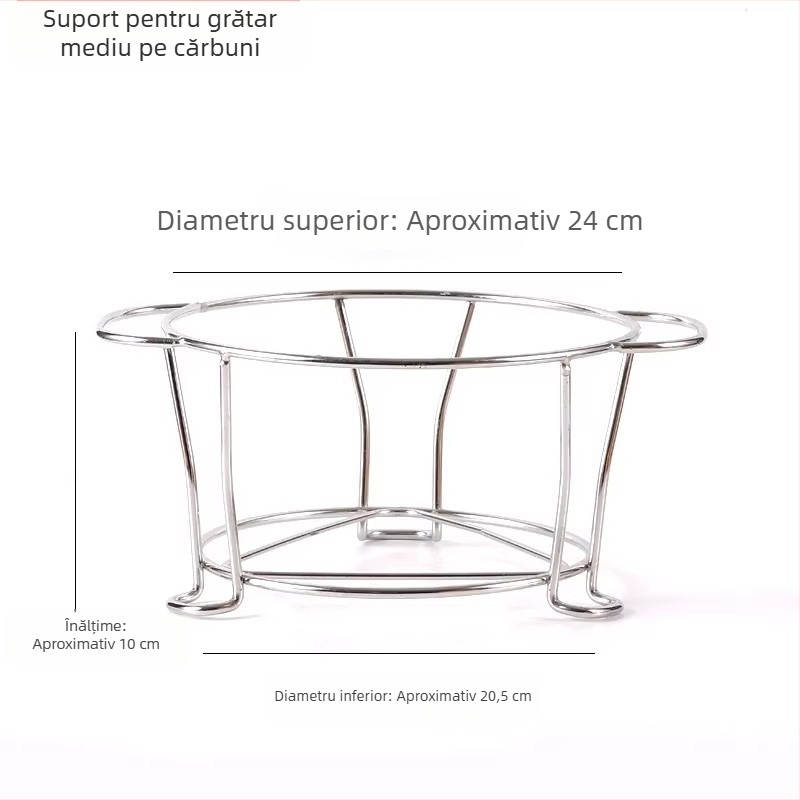 Instrumente pentru prepararea ceaiului la foc, plasă de grătar din oțel inoxidabil 304, suport circular pentru cărbune, plasă metalică pentru grătar