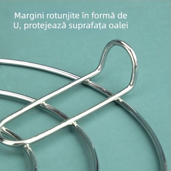 Raft de aburi din oțel inoxidabil 304, cu picioare scurte și mâner, tavă de aburi îngroșată pentru oale sub presiune, multifuncțional pentru uz casnic