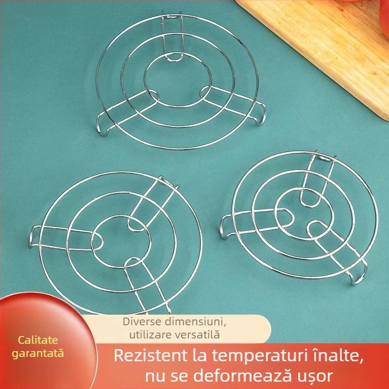 Raft de aburi din oțel inoxidabil 304, cu picioare scurte și mâner, tavă de aburi îngroșată pentru oale sub presiune, multifuncțional pentru uz casnic
