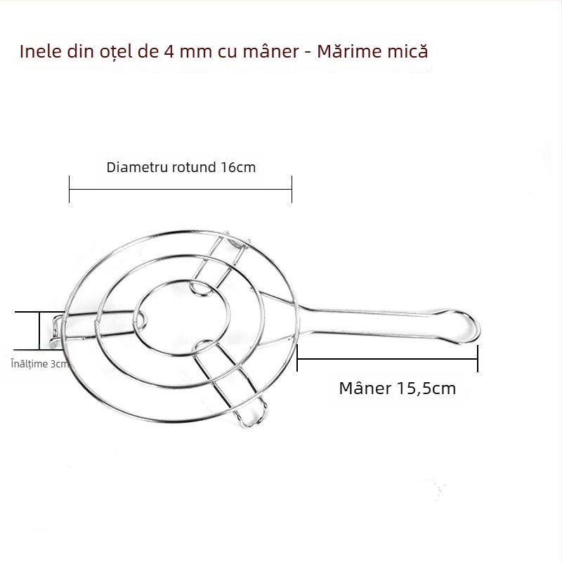 Raft de aburi din oțel inoxidabil 304, cu picioare scurte și mâner, tavă de aburi îngroșată pentru oale sub presiune, multifuncțional pentru uz casnic
