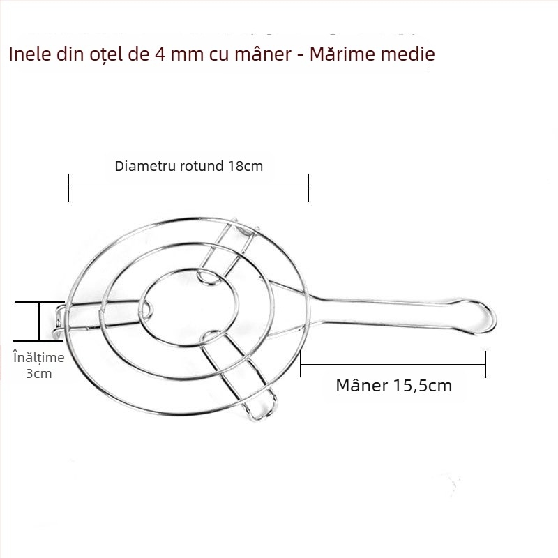 Raft de aburi din oțel inoxidabil 304, cu picioare scurte și mâner, tavă de aburi îngroșată pentru oale sub presiune, multifuncțional pentru uz casnic