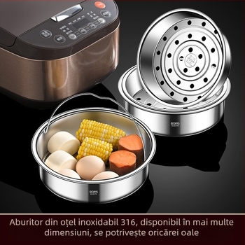 Raft de aburi din oțel inoxidabil 316, cu coș de aburi, plasă de abur și suport înălțat pentru pește