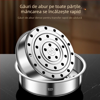Raft de aburi din oțel inoxidabil 316, cu coș de aburi, plasă de abur și suport înălțat pentru pește