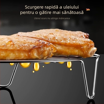 Tavă de aburi din oțel inoxidabil, raft de aburi cu picioare înalte, pentru orez și wok