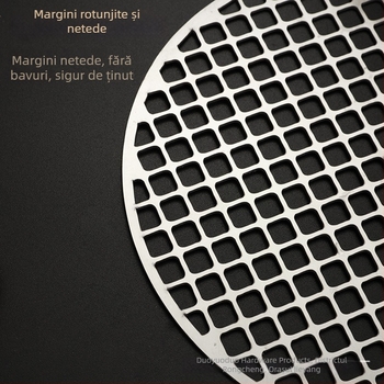 Grilă rotundă din oțel inoxidabil 410, pentru sobe externe, portabilă, plasă groasă pentru cuptor