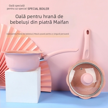 Set de vase pentru hrana bebelușilor: oală mică pentru lapte și tigaie antiaderentă