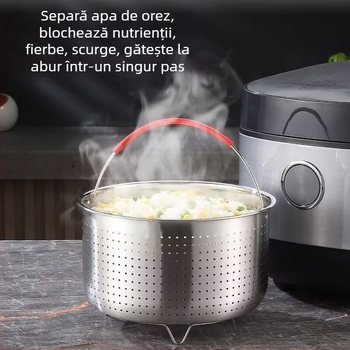 Coș de abur din oțel inoxidabil 316, grilă de abur mai groasă pentru gătit orez — utilizare casnică