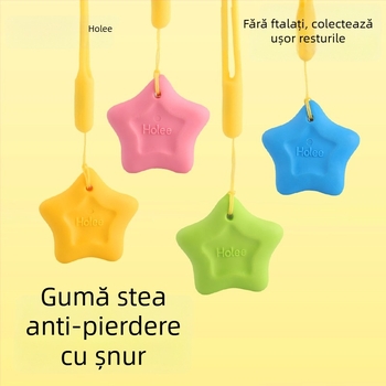 Radieră în formă de stea cu cinci colțuri – ștergere curată, fără reziduuri, pentru copii 6–18 ani, unisex