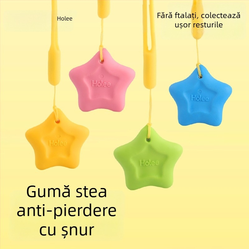 Radieră în formă de stea cu cinci colțuri – ștergere curată, fără reziduuri, pentru copii 6–18 ani, unisex