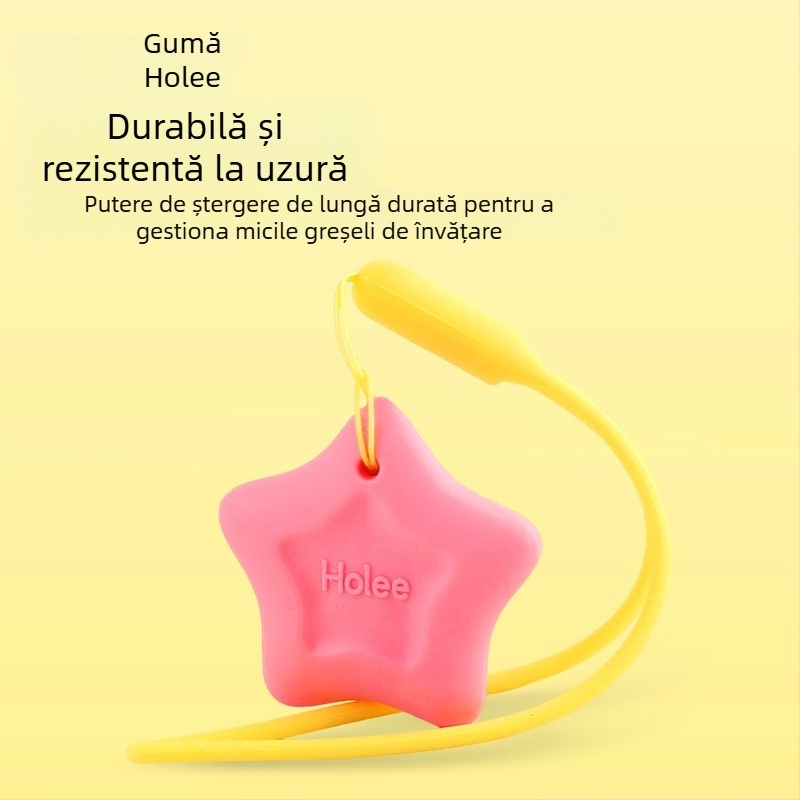Radieră în formă de stea cu cinci colțuri – ștergere curată, fără reziduuri, pentru copii 6–18 ani, unisex