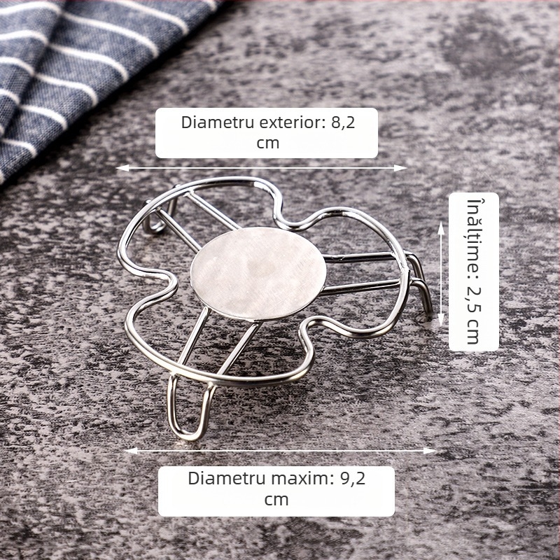 Raft de aburi din oțel inoxidabil 304 pentru uz casnic, tavă de aburi cu picioare înalte, suport multifuncțional pentru ouă și legume