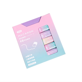 Radieră în stil macaron, multicoloră 4B, pentru elevi, moi și fără urme, set de 20 buc.