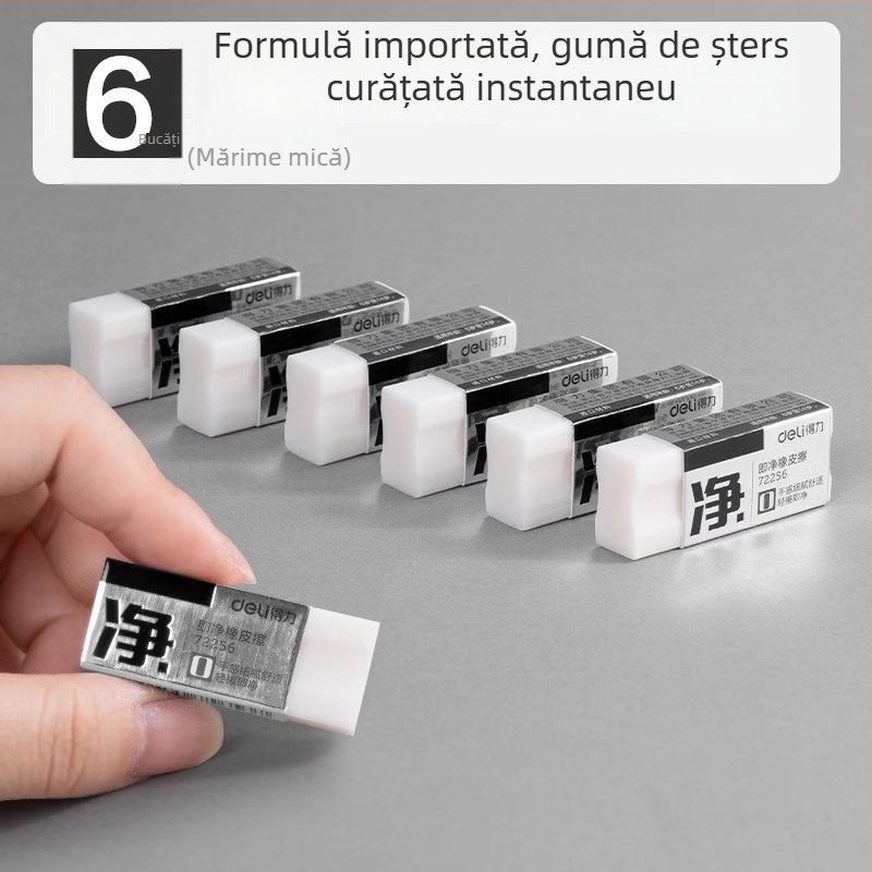 Deli radieră 72256 - praf redus, curată, nu lasă urme, pentru elevi din ciclul primar și copii de grădiniță