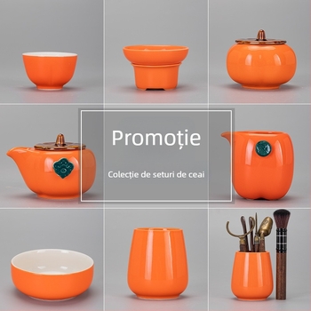 Accesorii ceramice pentru ceremonia ceaiului — Ceainic cu mâner, ceainic de servire, cești de ceai, ceșcă de spălare a ceaiului, recipient pentru ceai, ceașcă cu mâner lateral, ceașcă de echitate, aparat de preparare a ceaiului