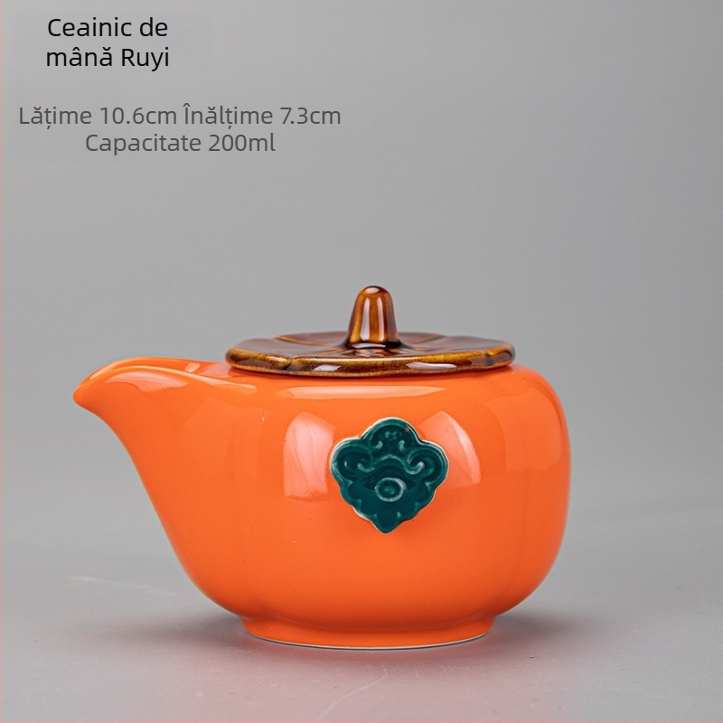 Accesorii ceramice pentru ceremonia ceaiului — Ceainic cu mâner, ceainic de servire, cești de ceai, ceșcă de spălare a ceaiului, recipient pentru ceai, ceașcă cu mâner lateral, ceașcă de echitate, aparat de preparare a ceaiului