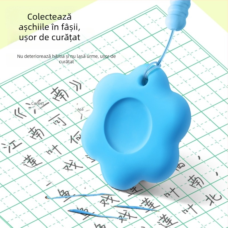 Radieră anti-pierdere, fără reziduuri, curată, pentru copii de grădiniță și clasele primare, formă desen animat, șterge cuvinte și le transformă în linii
