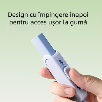 Deli Ns039 Radieră Push-Pull — Fără firimituri, Super curată, Pentru elevi de primar și grădiniță, fără urme