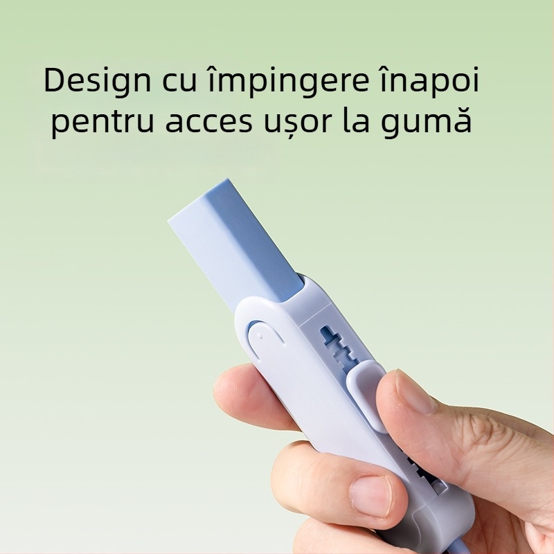 Deli Ns039 Radieră Push-Pull — Fără firimituri, Super curată, Pentru elevi de primar și grădiniță, fără urme