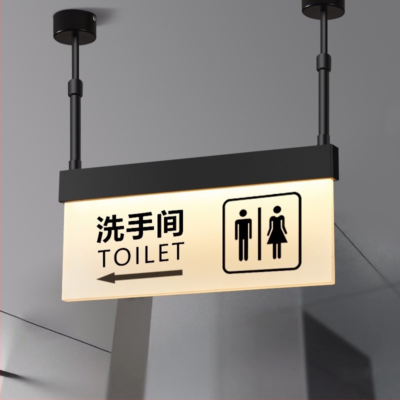 Set de semne luminoase pentru traseu de siguranță în mall: toaletă, ieșire, ghid de lift, numerele de ușă și încăperilor