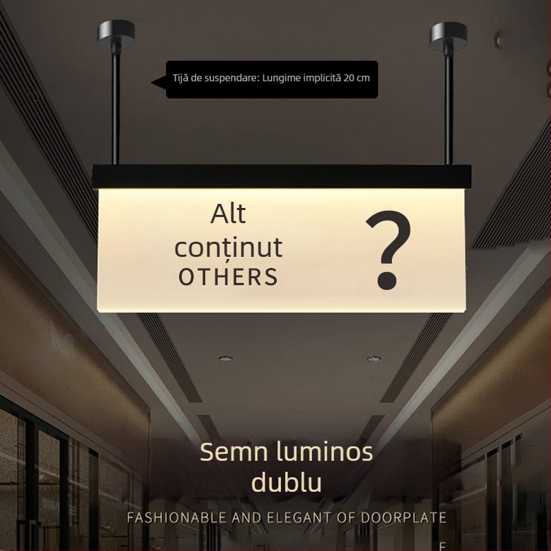Set de semne luminoase pentru traseu de siguranță în mall: toaletă, ieșire, ghid de lift, numerele de ușă și încăperilor
