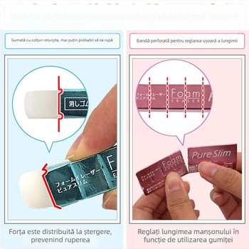 Radieră Sakura Cherry Blossom cu bandă lungă pentru copii și elevi din învățământul primar – ediție limitată, artă creativă pentru desen și scriere