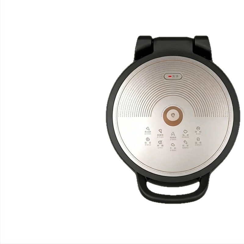 Tigaie electrică rotundă pentru coacere, diametru 26–28 cm, încălzire pe ambele fețe, design suspendat, pentru 2–3 persoane
