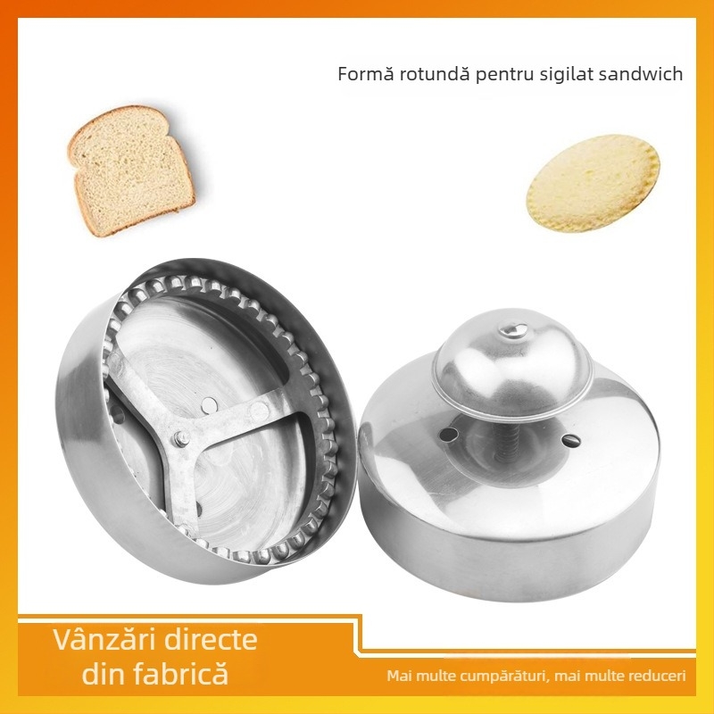 Formă pentru pâine din oțel inoxidabil 304 pentru tăierea și sigilarea sandvișurilor – instrument DIY pentru coacere