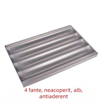 Tavă antiaderentă pentru baghete, cu patru sau cinci compartimente, formă în U pentru copt pâine franțuzească