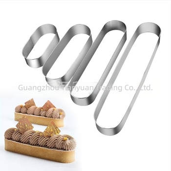 4 dimensiuni din oțel inoxidabil – forme ovale mini pentru mousse și prăjituri, ustensile de patiserie DIY