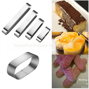 4 dimensiuni din oțel inoxidabil – forme ovale mini pentru mousse și prăjituri, ustensile de patiserie DIY