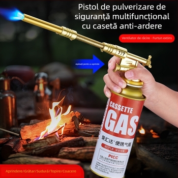Aprindere cu furtun extins pentru arzător tip pistol, anti-arși, portabilă pentru camping și gătit în aer liber