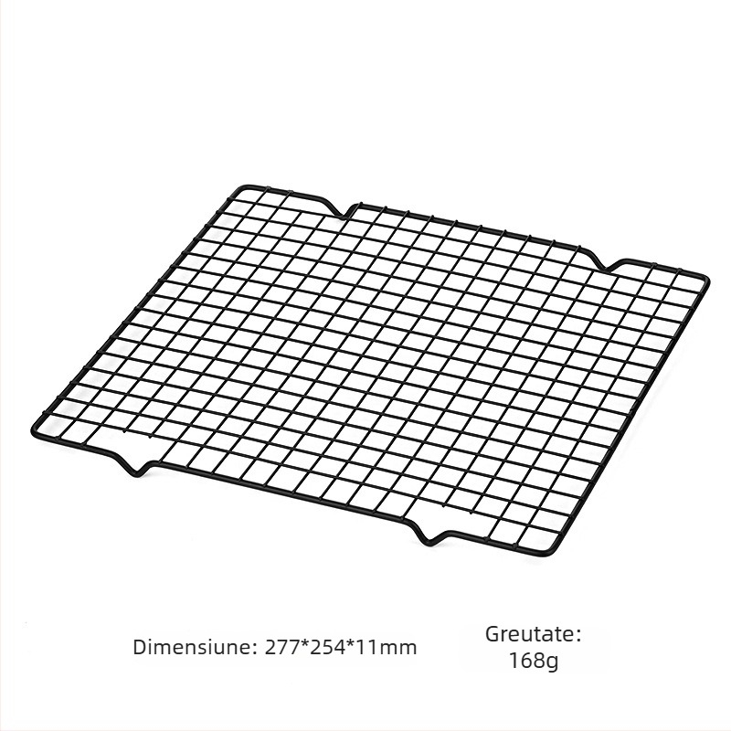 Grătar dreptunghiular pentru răcirea prăjiturilor, plasă cu ochiuri mici 40×25 cm, pliabil, antiaderent