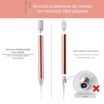 Set de lingurițe luminoase pentru urechi, cu încărcare USB și lupă pentru copii