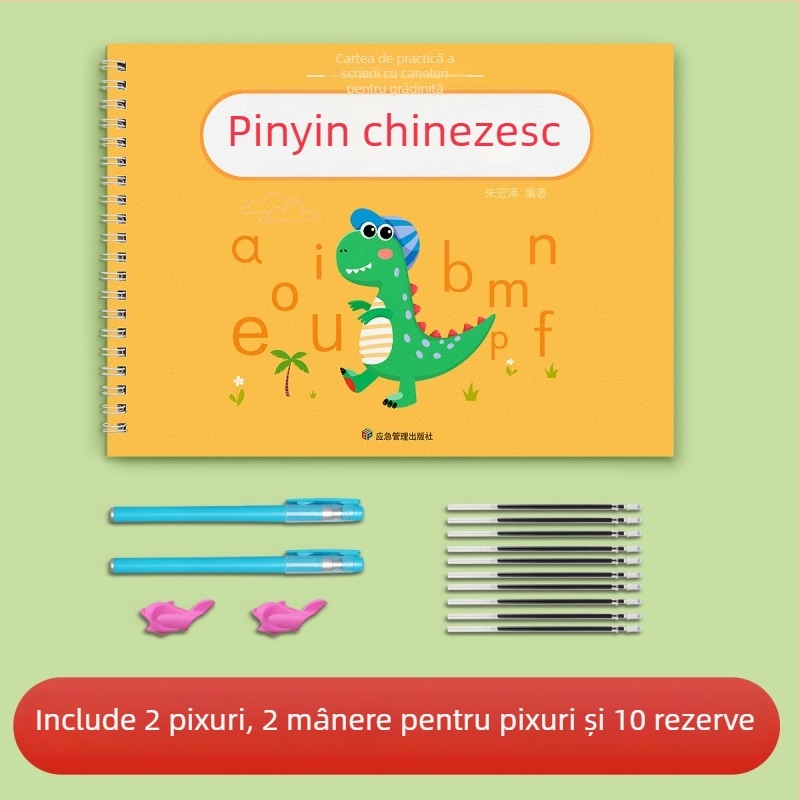 Caiet de practică pentru scriere pentru copii de grădiniță, antrenament de control al pixului și trasarea literelor