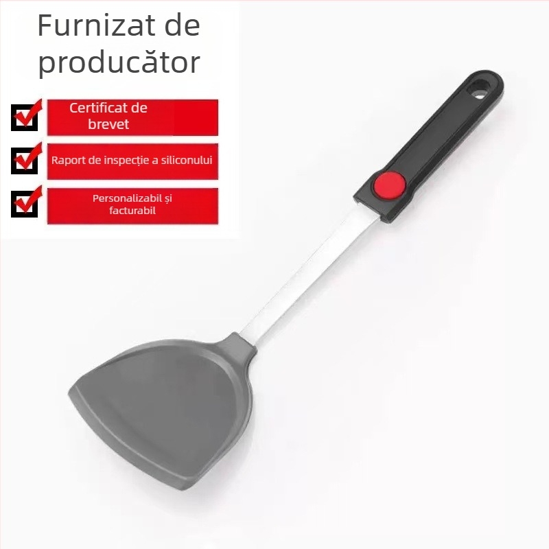 Spatulă de bucătărie din silicon cu oțel inoxidabil – antiaderentă, universală