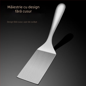 Spatulă plată din oțel inoxidabil pentru gătit – spatulă mică de prăjit pentru steak, clătite, tiramisu și teppanyaki
