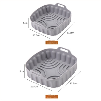 Tavă pătrată din silicon pentru air fryer și cuptor, covoraș de copt